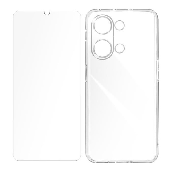 Kotelo OnePlus Nord 3 5G:lle - AVIZAR - Silikonigeeli ja 9H karkaistu lasi - Läpinäkyvä Transparent