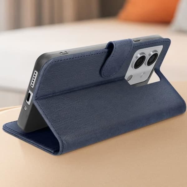 Kotelo Xiaomi Redmi Note 13 5G:lle - AVIZAR - Lompakko- ja videotuki - Midnight Blue Blå