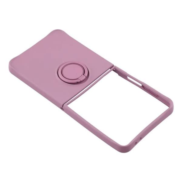 Soft-Touch Cover til Galaxy Z Flip8 med Støtte Ring og Håndledsrem Lilla Violett