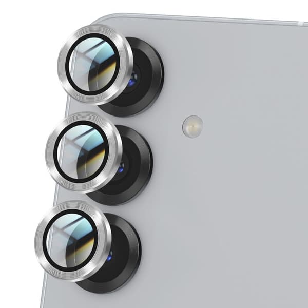 Härdat Glas Kamera för Samsung Galaxy S25 Plus Rep-resistant Silver Grå