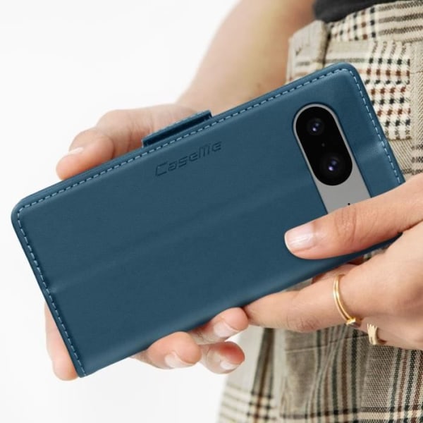 Suojakuori Google Pixel 8 Wallet Anti-RFID Stand Blue