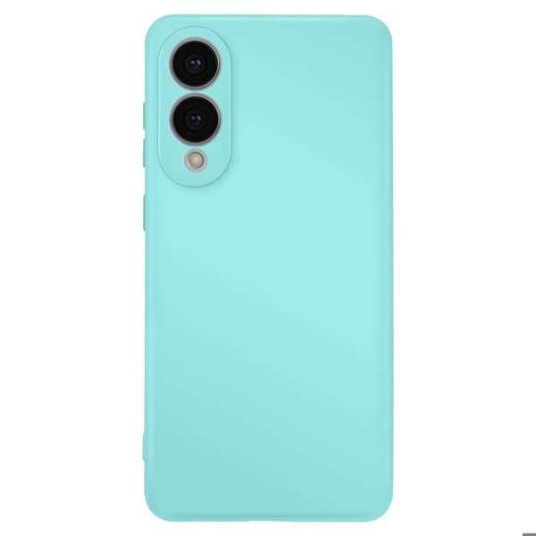 Coque för Galaxy S25 Edge Soft-Touch i Halvhårt Turkos Blå