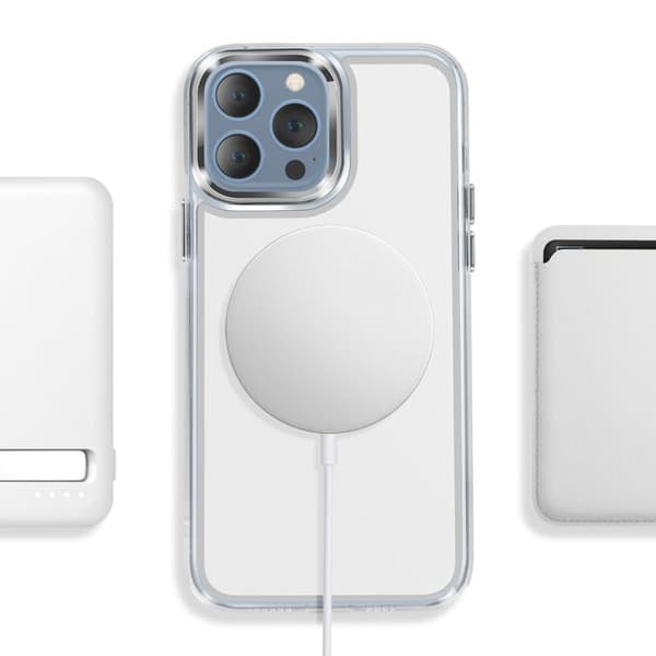 MagSafe-skal för iPhone 13 Pro Max Hybrid Design Förstärkt Vit Vit