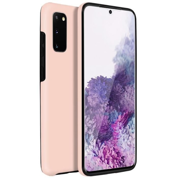 Kotelo - Samsung - Galaxy S20 - Kova selkäsuoja - Pehmeä etusuoja - Vaaleanpunainen Rosa