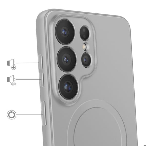 Skydd för Galaxy S26 Ultra Kompatibel med Qi2 / MagSafe / PixelSnap Ljusgrå Grå
