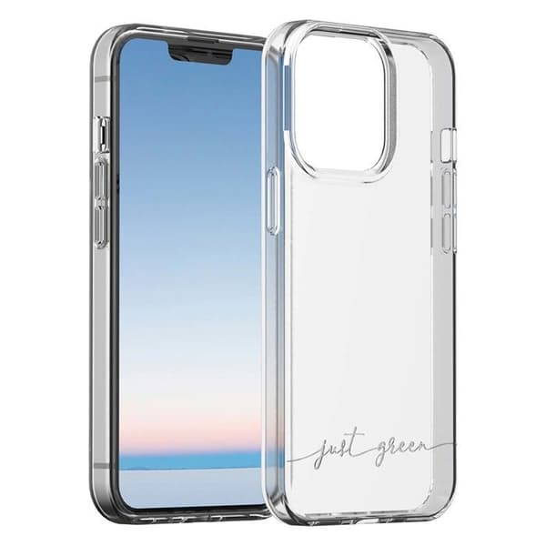 Coque - Just Green - iPhone 13 Pro - Genanvendelig - Transparent - Fleksibel Transparent
