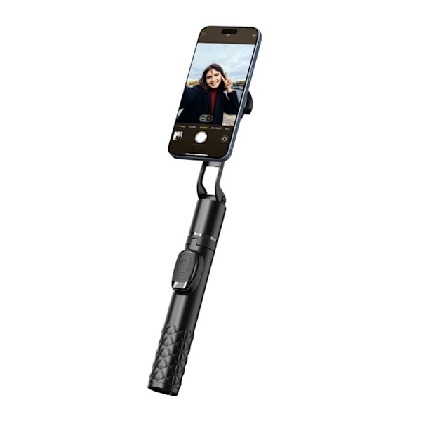 Pyöreä 360° Magneettinen Selfie Jalusta Bluetooth Kauko-ohjaimella wiwu Musta