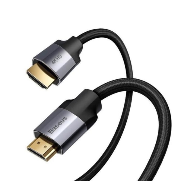 HDMI-kaapeli - Baseus - 4K - Nailonpunottu - 2m - Plug and Play Svart