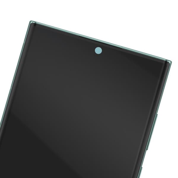 Fuldskærm til Galaxy S22 Ultra Blød OLED Panel med Integreret Ramme Grøn Grön