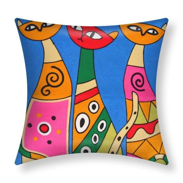 Set om 2 Kuddfodral 45x45 cm Broderade Art Divina Flerfärgad
