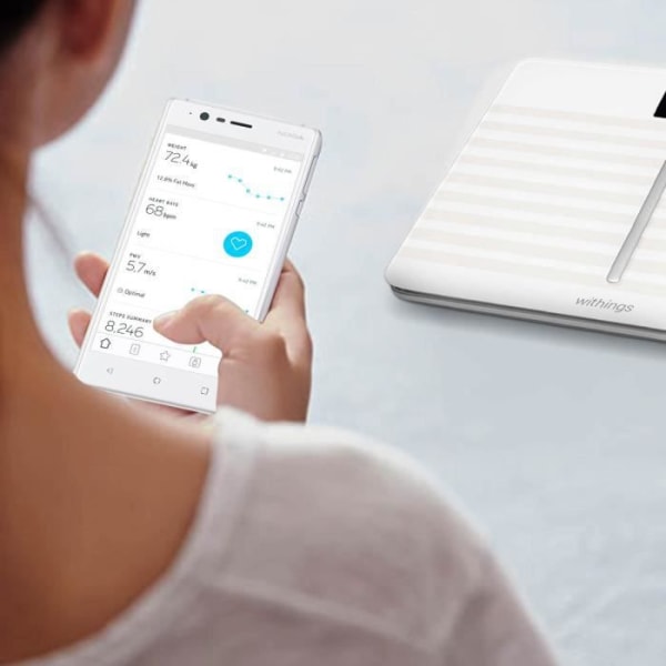 Body Cardio Withings Wifi och Bluetooth Connected Scale 8 Users - Vit 2dab