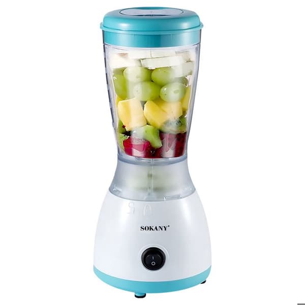Mini-blender 500ml 300W Multifunktion med rostfria knivar Sokany Vit / Blå Vit
