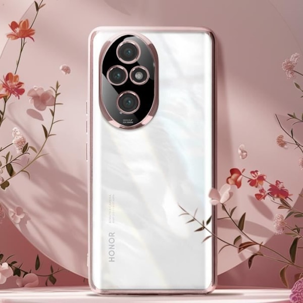 Honor 200 Pro Suojakuori, Kimaltava Kuvio, Värjätty, Kamera Suojattu, Rose Champagne Rosa
