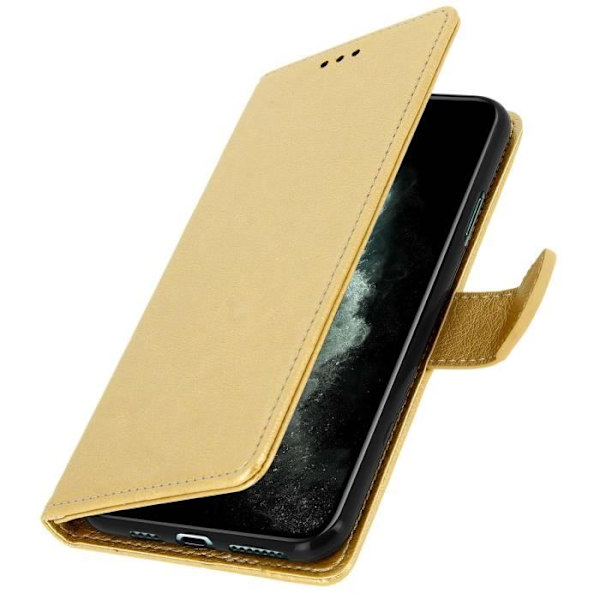 Fodral - AVIZAR - iPhone 11 Pro Max - Helkapsel - Kortfack - Videostöd - Gul Gult guld