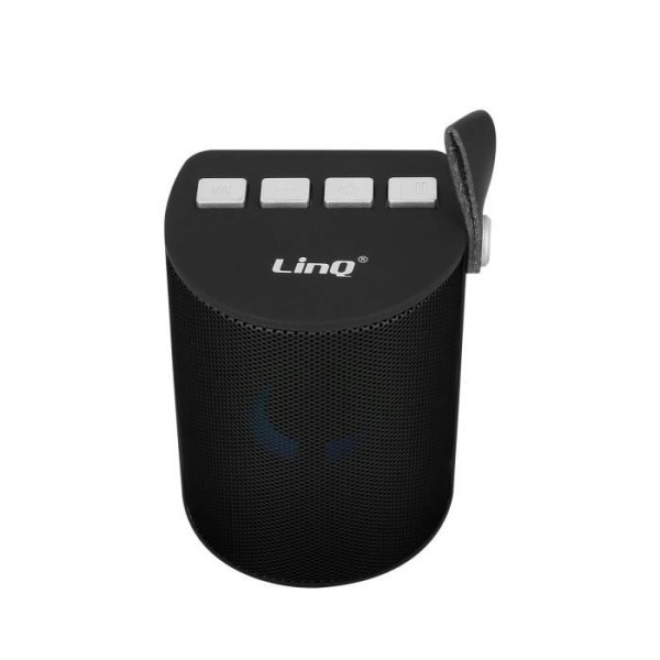 Trådlös Bluetooth Högtalare - LinQ - Svart - FM Radio - Flerfärgad LED - 3W Svart