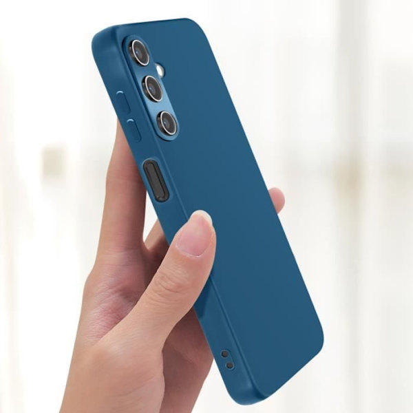 Skal till Samsung Galaxy M34 5G Silikon Matt Finish Soft Touch Blue Blå