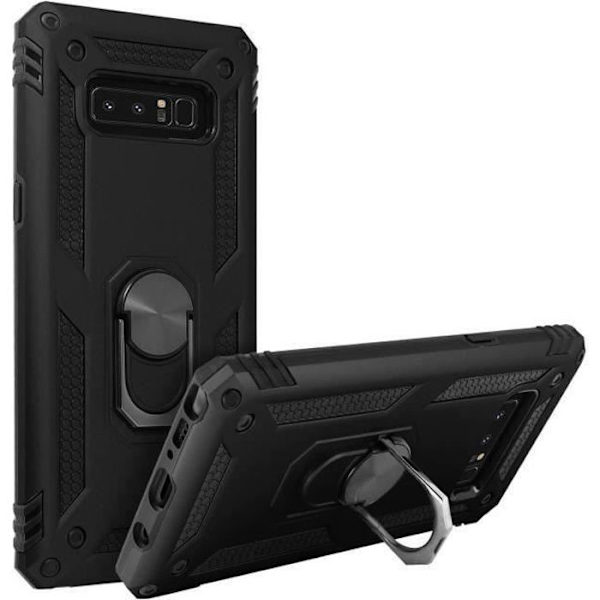 Coque - AVIZAR - Galaxy Note 8 - Bi-material - Hållring - Videostöd svart Svart
