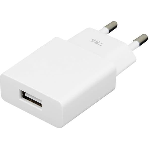 USB-väggladdare - Universell - 2.1A - USB typ C-kabel - Snabbladdning - Vit Vit