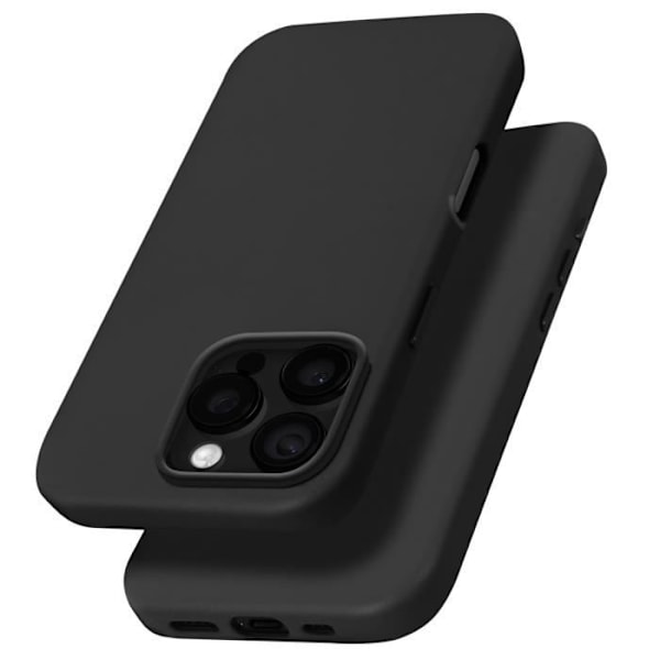 Coque - ILMOITA - iPhone 16 Pro Max - Vegaaninahka - Naarmujen suoja - Yhteensopiva MagSafe Svart