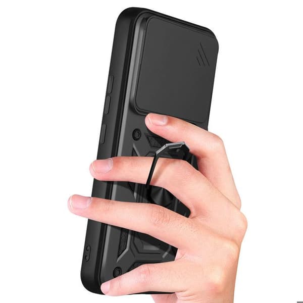 Coque Ring til Redmi Note 15 Pro Plus 5G med Skydelåg til Kamera Mayaxess Sort Svart