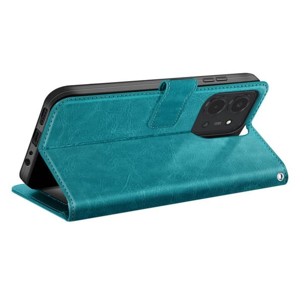 Plånboksfodral - MAYAXESS - Xiaomi Redmi 15C - Turkos - Avtagbart handtag - Ställfunktion Blå