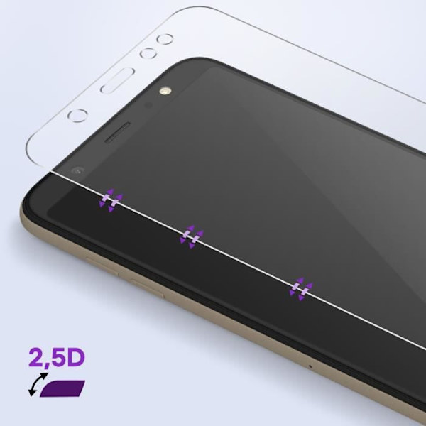 Okrossbart glas för Samsung A6 Plus Livstidsgaranti Force Glass klar Vit
