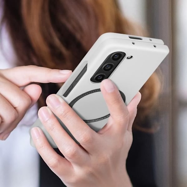 Hårt fodral för Galaxy Z Fold 5 Magnetic MagSafe Lightweight White Vit