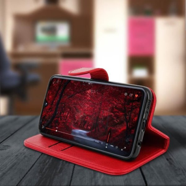 Skal för Samsung Galaxy A40 Plånboksfodral Stöd Röd