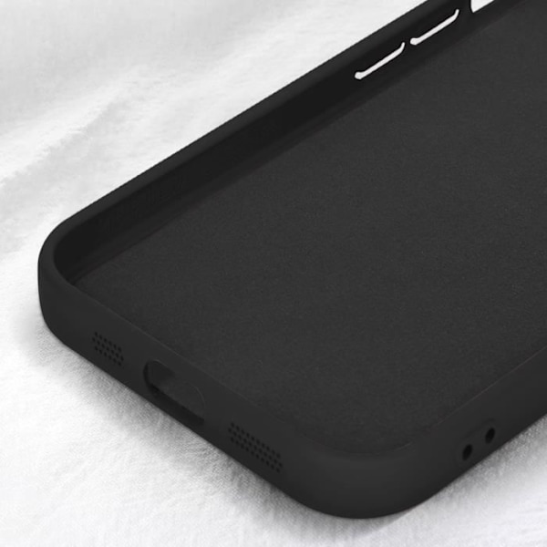 Silikonetui til iPhone 15 Plus - AVIZAR - Sweet Series - Sort - Soft Touch - Tyndt og slankt design Svart