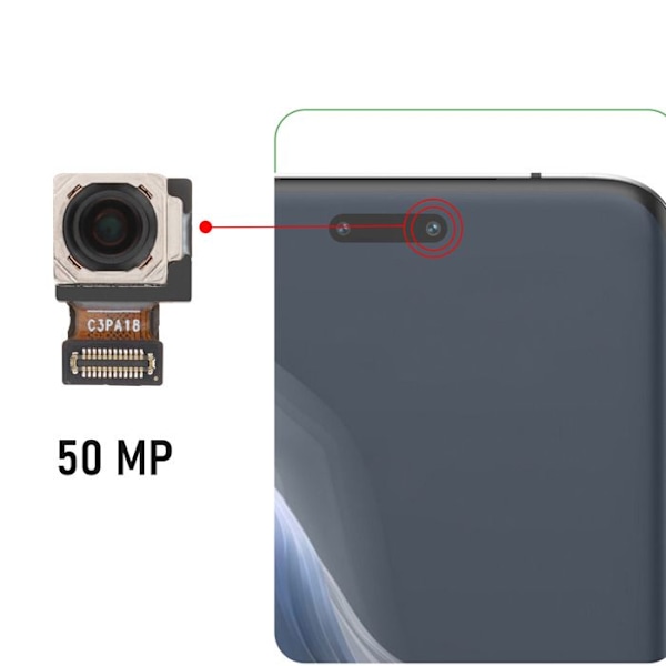 Frontkamera til Honor Magic 6 Pro Selfie Sensor Relife Sort