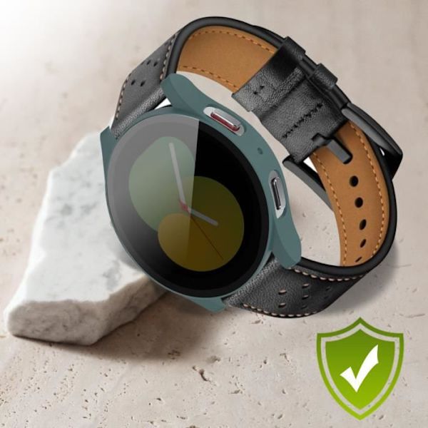 Fuld beskyttelse af hærdet glas til Samsung Galaxy Watch 5, 44 mm grøn Grön