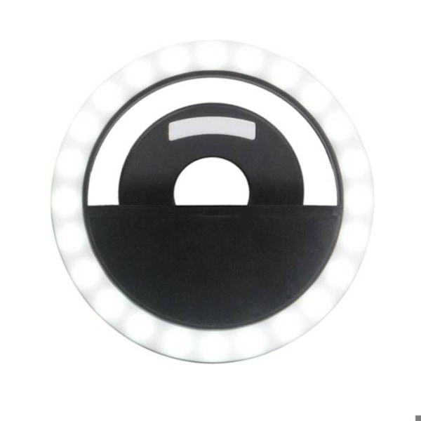 LED lysring til smartphone, universel klips BigBen Connected sort Svart