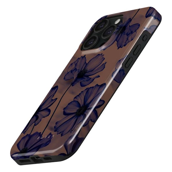 Coque MagSafe för iPhone 15 Pro Max Elegant Mönster Velvet Night Burga Mörkviolet. Lila