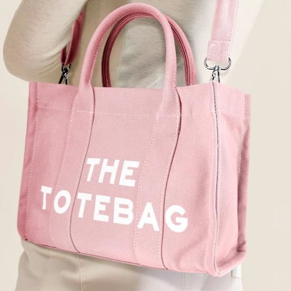 Totebag-håndtaske i Pink Gallantry-stof Rosa