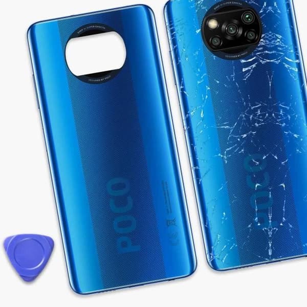 Bagrude - XIAOMI - Poco X3 - Blå - Identisk original del Blå