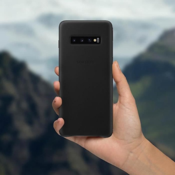 Coque - Samsung - Galaxy S10 - Læder - Stødabsorberende - Original beskyttelse Svart