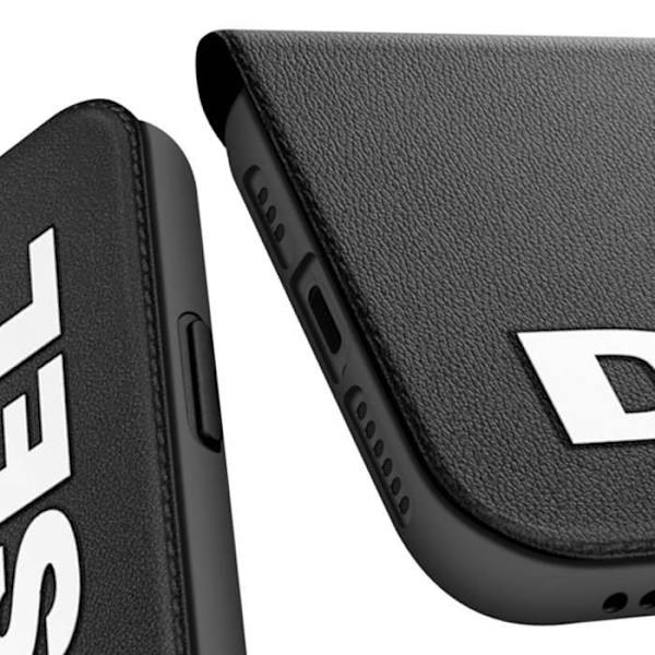 Fodral till iPhone 11 Pro Max Anti-fall 1,5m Flip Card Hållare Diesel Black Svart