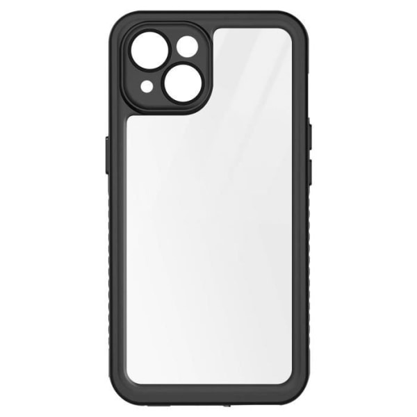 IP68 vandtæt etui til iPhone 15 Fuld beskyttelse Black Contour Svart Transparent