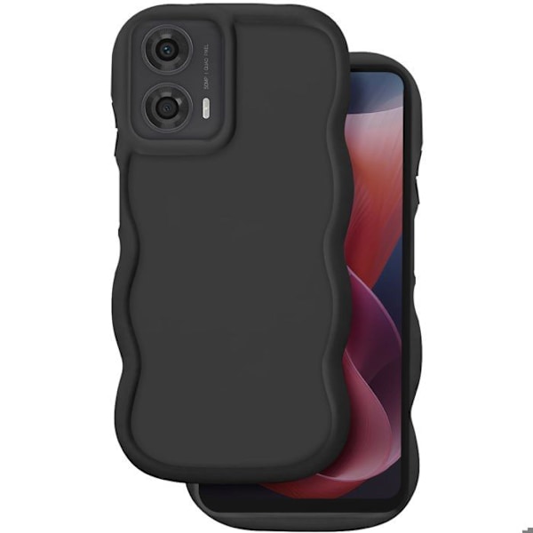 Coque til Motorola Moto G24, G04 og G04s Silikone Stødabsorberende Sort Svart