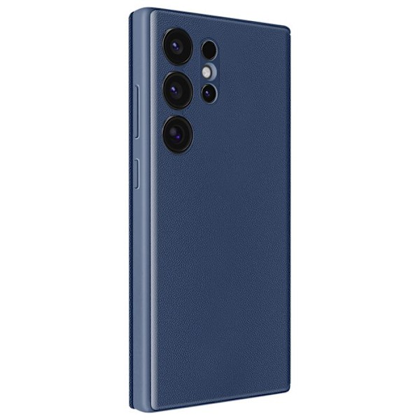 Samsung Galaxy S24 Ultra:n ikkunaetuus korttitaskulla, sininen yö Blå