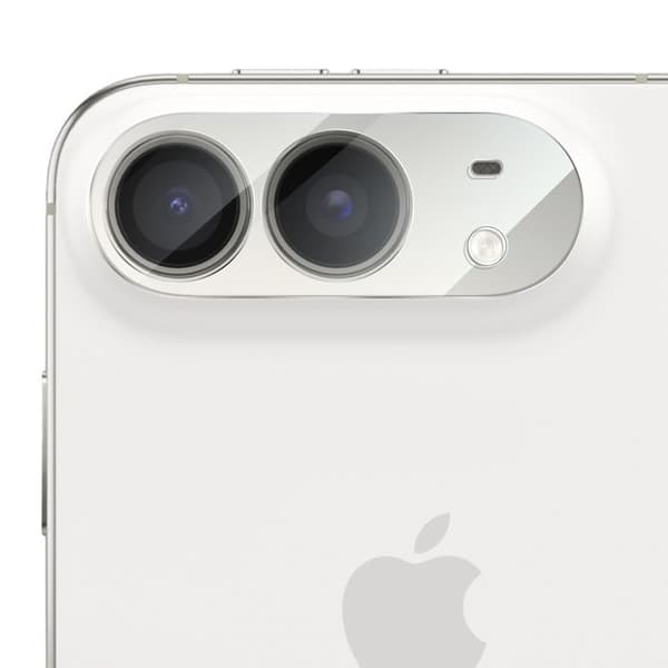 Skyddskamera för iPhone Duo i 9H härdat glas, 3D böjd, transparent Vit