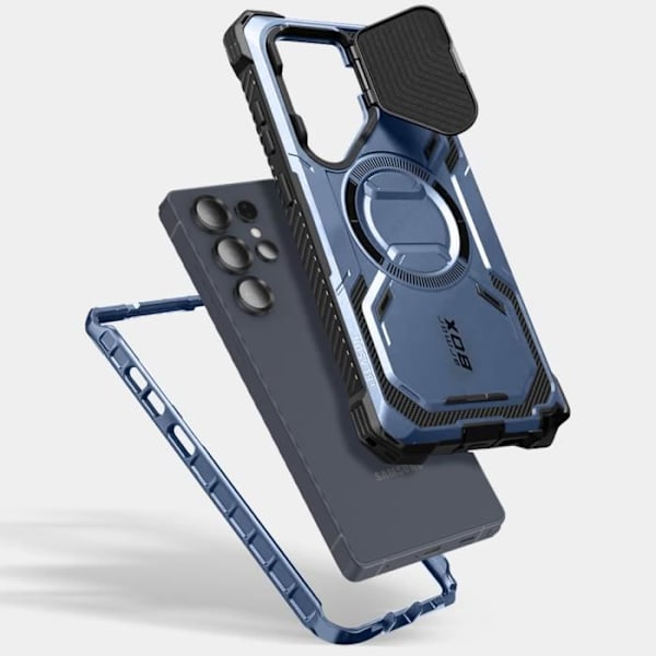 Coque Intégrale til Samsung S25 Ultra Stødabsorberende Kompatibel med MagSafe I-Blason Blå Blå
