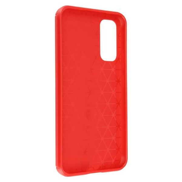 Fodral till Samsung Galaxy A34 5G - AVIZAR - Förstärkt mjuk - Kolborstad effekt - Röd Röd
