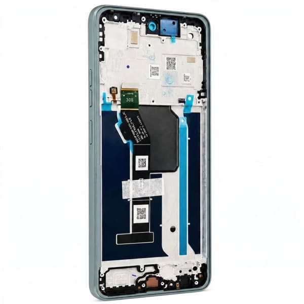 LCD-skærm med chassis til Motorola Moto G56 Service Pack Motorola Grå Grå