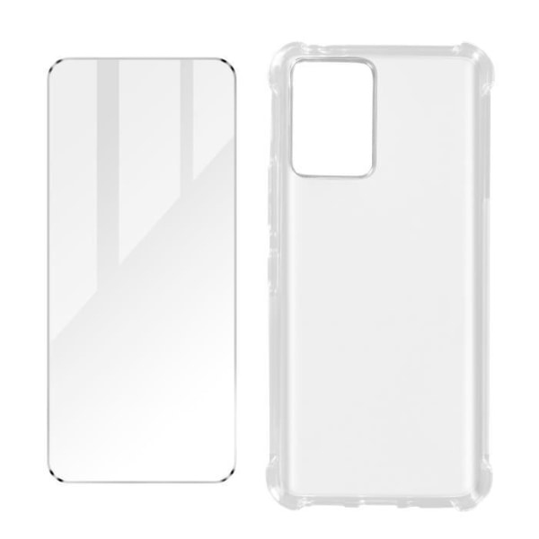 Fodral + Film Realme 9 Pro Plus och 9 4G-fodral + transparent härdat glas Vit