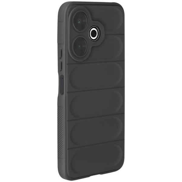Xiaomi Redmi 13 Iskunkestävä 3D Tekstuuroitu Silikoni Kuori Musta Svart