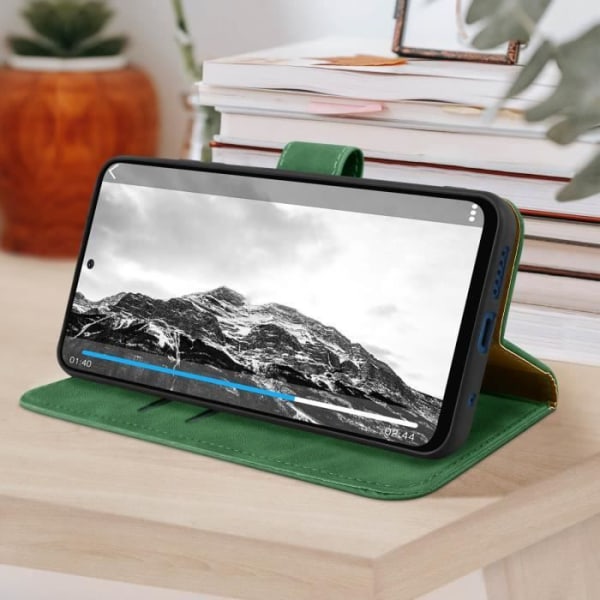 Xiaomi Redmi Note 11 og Note 11s Wallet Case Video Support Funktion grøn grön