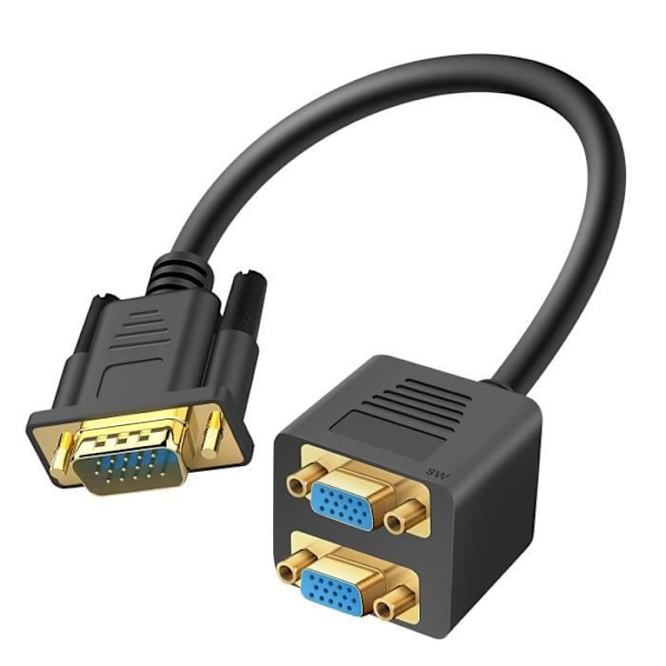 LinQ Compact Robust VGA han til dobbelt VGA hun videoadapter sort