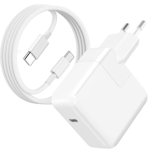 USB C vægoplader til MacBook Hurtigopladning 30W Kabel 1.7m Moxie Hvid Vit