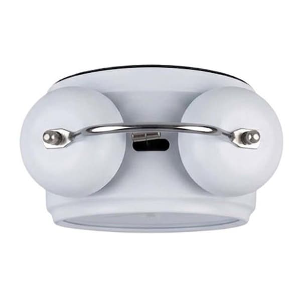 Analog väckarklocka för dubbelrum Elegant Vit Vit